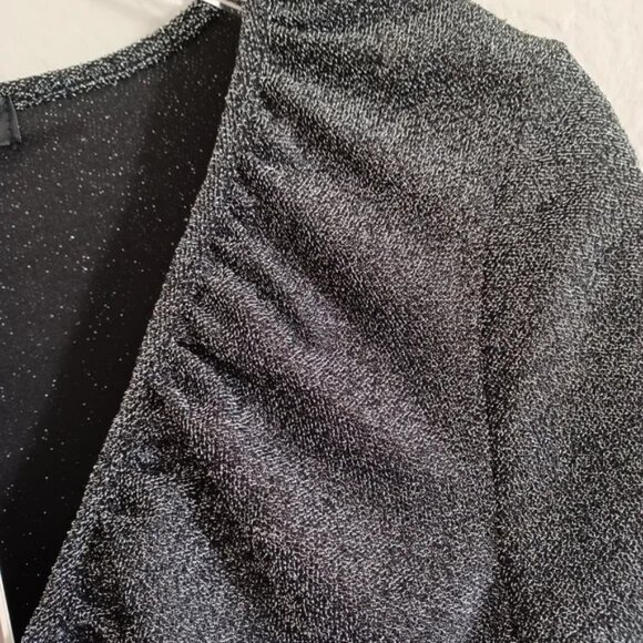 Bloomingdale's Metallic Mini Dress Silver/Black L NWT New Years 🎉🥂 - Picture 8 of 13